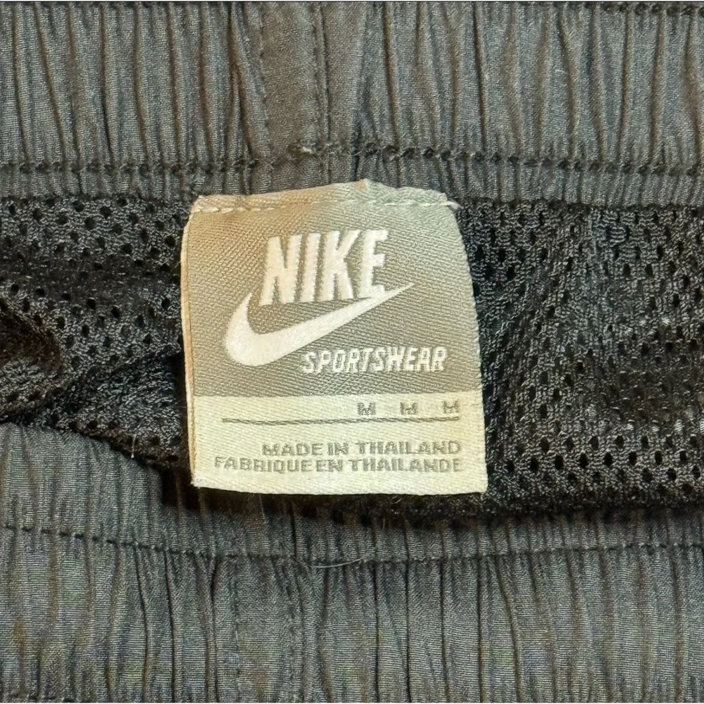 Vintage Y2K Nike Black Striped Baggy Skate Packable Track Pants Sweatpants Men M - Picture 5 of 12